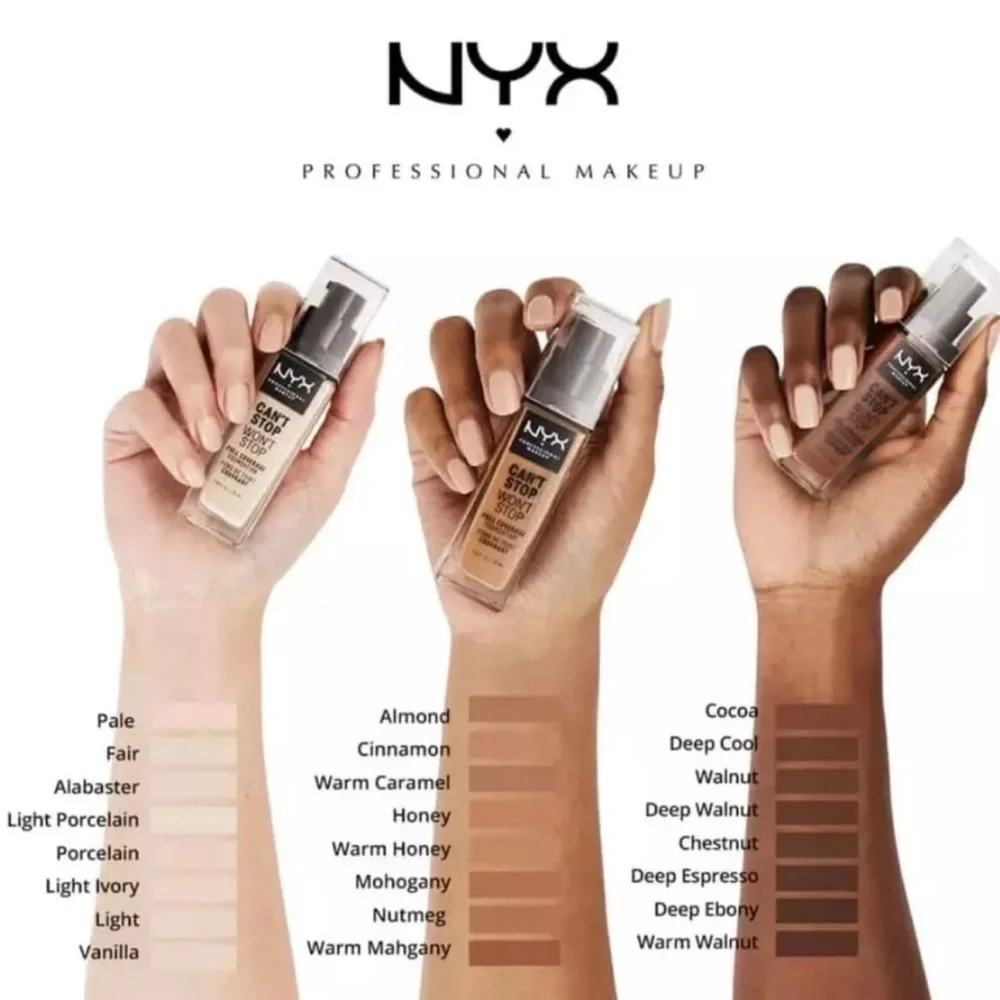 NYX PROFESSIONAL MAKEUP 18 Deep Sable Can't Stop Won't Stop Foundation 1oz